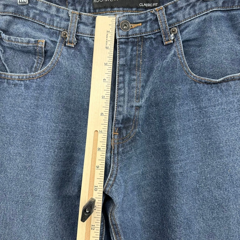 Y2K Rocawear Classic Fit Jeans Embroidered W36 (35X31) Oversized Baggy Skater - Picture 9 of 11